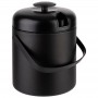 APS Seau glaons, en acier inoxydable, 1,3 litre, noir