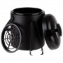 APS Seau glaons, en acier inoxydable, 1,3 litre, noir