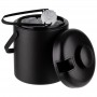 APS Seau glaons, en acier inoxydable, 1,3 litre, noir