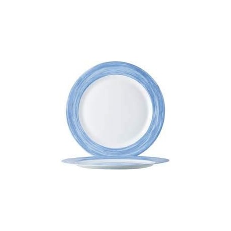 Esmeyer Assiette dessert BRUSH, 195 mm, bleu/blanc