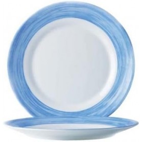 Esmeyer Assiette plate BRUSH, 235 mm, bleu/blanc