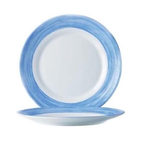 Esmeyer Assiette plate BRUSH, 235 mm, bleu/blanc