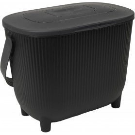 EDA Poubelle compost avec filtre, vert/anthracite