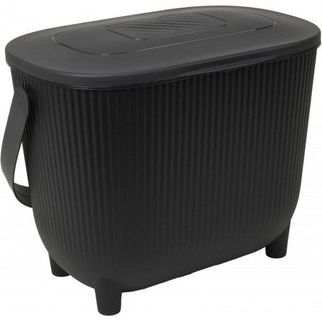 EDA Poubelle compost avec filtre, vert/anthracite