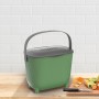 EDA Poubelle compost avec filtre, noir/anthracite