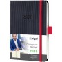 sigel Agenda de poche Conceptum 2025, env. A6, noir/rouge