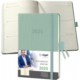 sigel Agenda de poche Conceptum 2025, env. A6, menthe