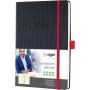 sigel Agenda planning Conceptum 2025, env. A5, noir/rouge