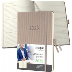 sigel Agenda planning Conceptum 2025, env. A5, taupe