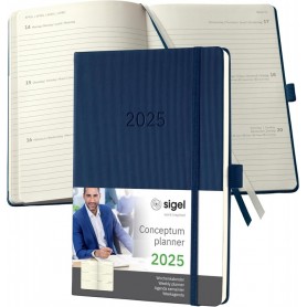 sigel Agenda planning Conceptum 2025, env. A5, bleu fonc