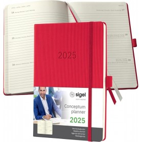 sigel Agenda planning Conceptum 2025, env. A5, rouge