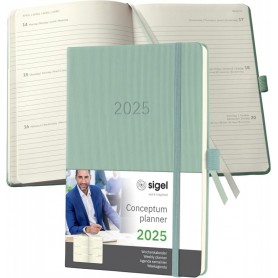 sigel Agenda planning Conceptum 2025, env. A5, menthe