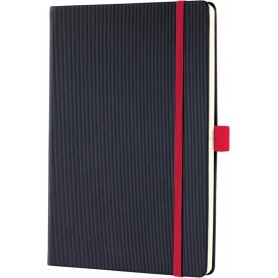 sigel Carnet de notes Conceptum, A5, quadrill, noir/rouge