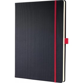 sigel Carnet de notes Conceptum, A4, lign, noir/rouge