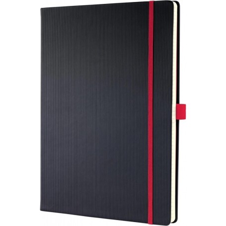 sigel Carnet de notes Conceptum, A4, lign, noir/rouge