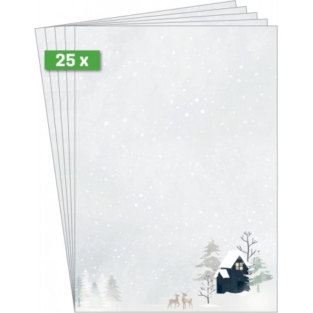 sigel Papier motif de Nol \"Cosy Christmas Watercolor\", A4