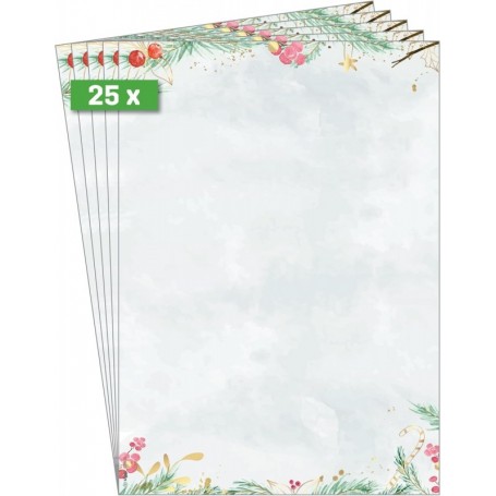sigel Papier motif de Nol \"Christmas Magic Watercolor\"