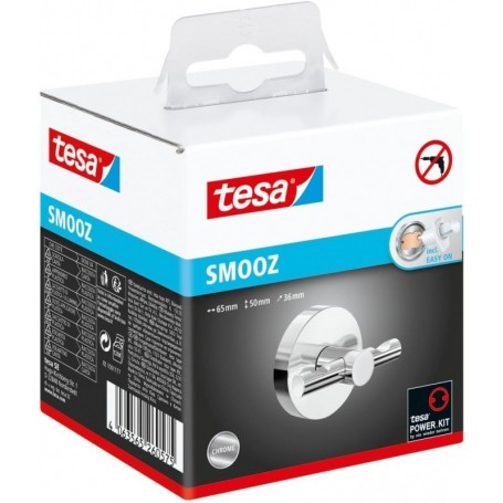tesa Crochet double pour serviette SMOOZ, chrom