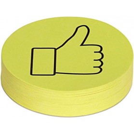 MAUL Carte de prsentation pouce, 150 g/m2, jaune