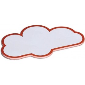 MAUL Carte de prsentation nuage, 140 x 230 mm, blanc/rouge