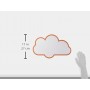 MAUL Carte de prsentation nuage, 270 x 430 mm, blanc/rouge