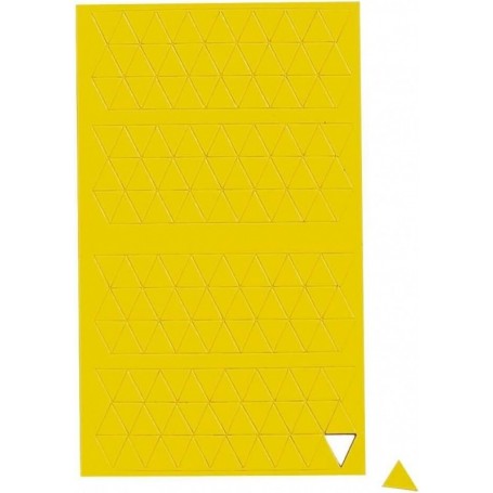 MAUL Symbole magntique triangle, 10 x 10 mm, jaune
