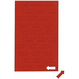 MAUL Symbole magntique flche, 20 x 10 mm, rouge