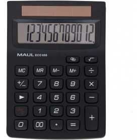 MAUL Calculatrice de bureau ECO 650, 12 chiffres, noir