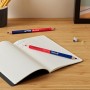 Pelikan Crayon bicolore gros, rouge/blau, carte blister de 2