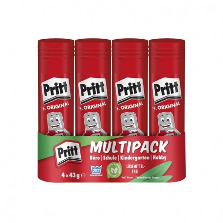 Pritt Bton de colle 4 x 43 g, pack conomique, sans solvant