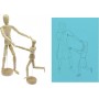 kangaro Mannequin articul, hauteur: 300 mm, neutre