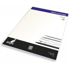 kangaro Bloc de papier millimtr, A3, 80 g/m2, 25 feuilles
