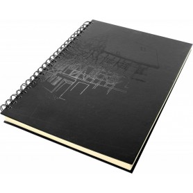 kangaro Cahier de croquis spirale Design, A4, noir