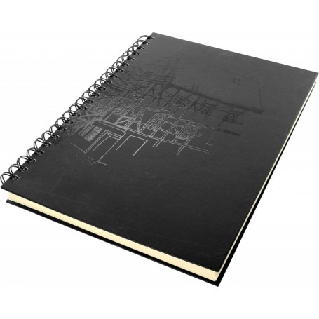 kangaro Cahier de croquis spirale Design, A4, noir