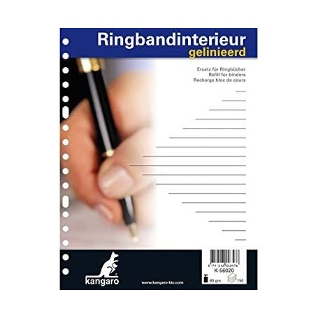 kangaro Feuillets mobiles, 165 x 210 mm, lign, 300 pages