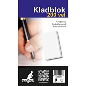 kangaro Bloc-notes, 115 x 198 mm, uni, 200 feuilles
