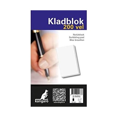 kangaro Bloc-notes, 115 x 198 mm, uni, 200 feuilles