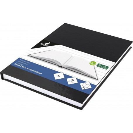 kangaro Cahier, A5, 160 pages, lign, noir