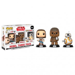 FUNKO - FunKo Star Wars - Pack 3 Figurines Rebels Rey Chewbacca Bb8 Pop!