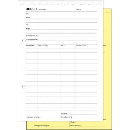 Expres Orderblok, zelfkopierend met CopyStop, 2 x 50 vel