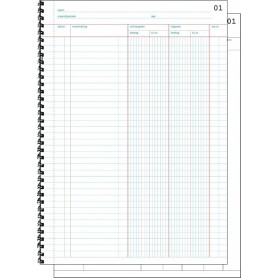 Expres Doorschrijfkasboek met btw kolommen, 2 x 50 vel