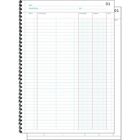 Expres Doorschrijfkasboek, formaat: A4 staand, 2 x 50 vel