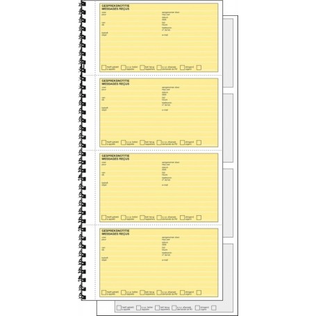 Expres Terugbelboek, zelfkopierend, 2 x 160 notities