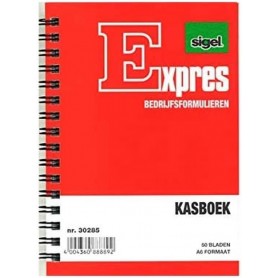 Expres Kasboek spiraal gebonden, A6 staand, 50 vel