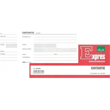 Expres Kwitantieboek, 205 x 84 mm, 100 vel