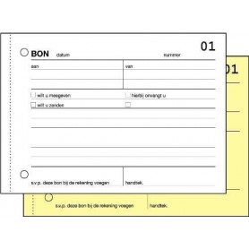 Expres Bonboekje, met carbon, A6 liggend, 2 x 50 vel