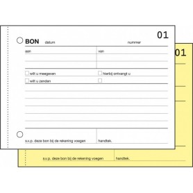 Expres Bonboekje, zelfkopierend, A6 liggend, 2 x 50 vel