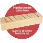 WESTCOTT Bloc pour ciseaux, bois, garni, incl. 32 paires