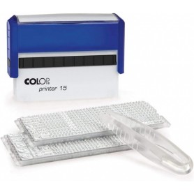 COLOP Textstempel-Set Printer 15/2 Set, blau