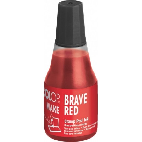 COLOP Encre pour tampon encreur MAKE, 25 ml, brave red